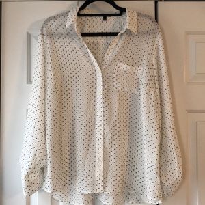 Black and White Polka Dot Blouse
